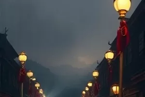 《屋顶上的鲸鱼》封面，屋脊上方漂浮的鲸鱼剪影