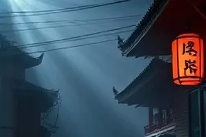 《山径上的灯》封面，雪线之上的巡线小路与远处灯柱